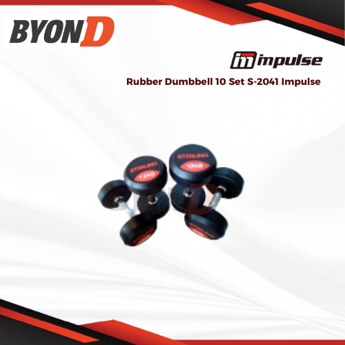 Rubber Dumbbell 10 Set S-2041 Impulse